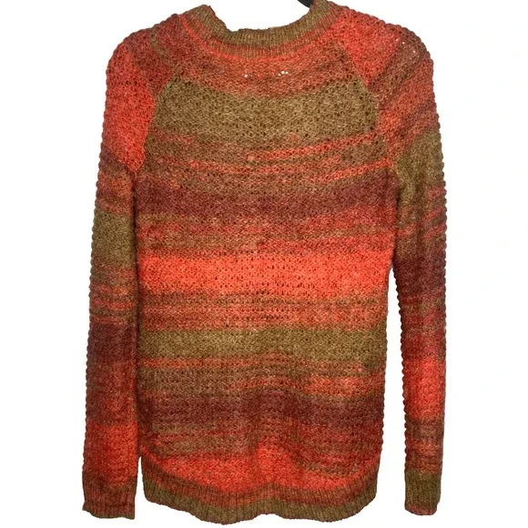 Maurices Woman's Sweater Size small‎ Open Knit Wool Blend Striped fall stretchy - Picture 6 of 8